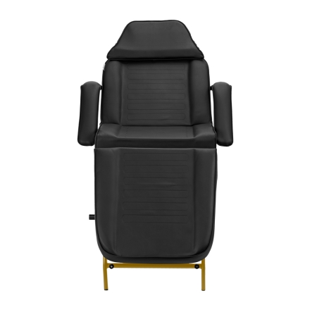 Fotel kosmetyczny 557G z kuwetami złoto czarny - 4