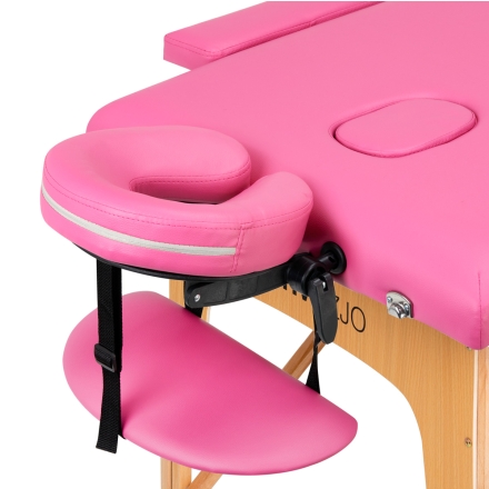 Stół składany do masażu drewniany Komfort Activ Fizjo 2 segmentowe róż - 3