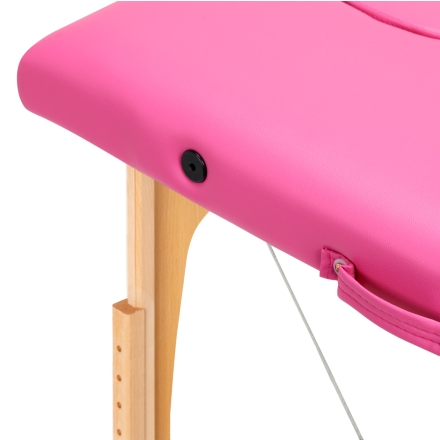 Stół składany do masażu drewniany Komfort Activ Fizjo 2 segmentowe róż - 7