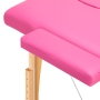 Stół składany do masażu drewniany Komfort Activ Fizjo 2 segmentowe róż - 7