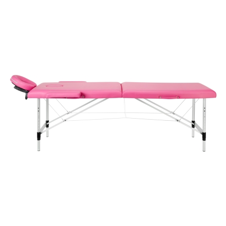 Stół składany do masażu aluminiowy komfort Activ Fizjo 2 segmentowe róż - 2