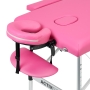 Stół składany do masażu aluminiowy komfort Activ Fizjo 2 segmentowe róż - 4