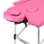 Stół składany do masażu aluminiowy komfort Activ Fizjo 2 segmentowe róż - 5