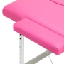 Stół składany do masażu aluminiowy komfort Activ Fizjo 2 segmentowe róż - 7