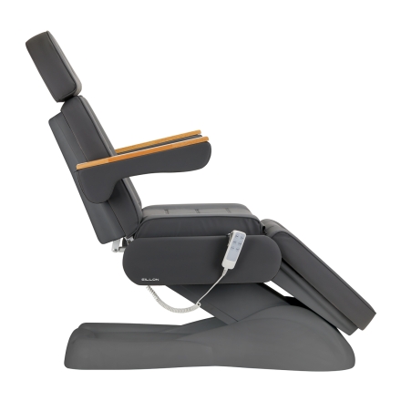 Fotel kosmetyczny elektryczny SILLON Lux 3 silniki szary, szara podstawa - 2
