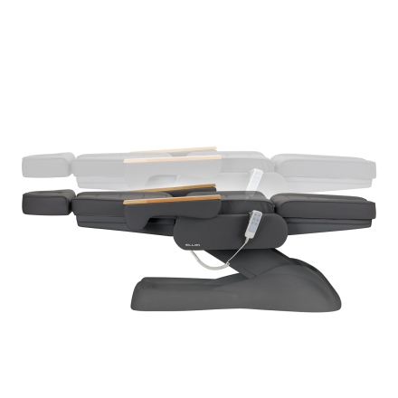 Fotel kosmetyczny elektryczny SILLON Lux 3 silniki szary, szara podstawa - 5