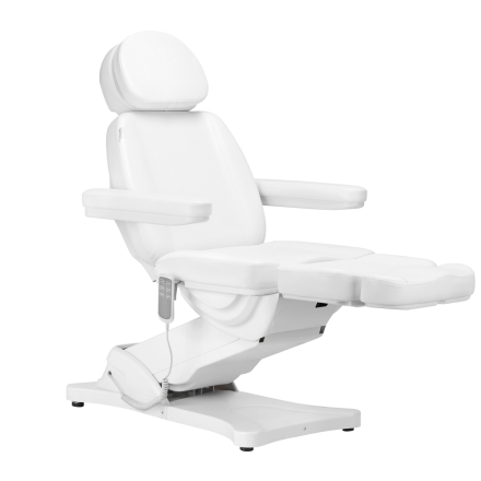 Elektryczny fotel kosmetyczny SILLON CLASSIC 3 silniki biały - 3