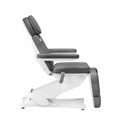 Elektryczny fotel kosmetyczny SILLON CLASSIC 4 silniki z kołyską szary - 4