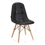 4Rico Krzesło skandynawskie QS-185 eco skóra czarne - 8