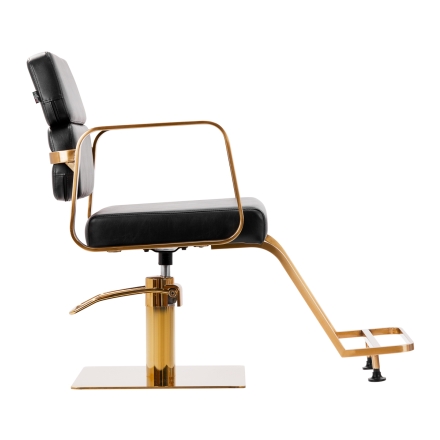 Gabbiano fotel fryzjerski Porto złoto czarny - 2
