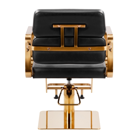 Gabbiano fotel fryzjerski Porto złoto czarny - 4