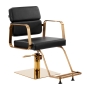 Gabbiano fotel fryzjerski Porto złoto czarny - 2