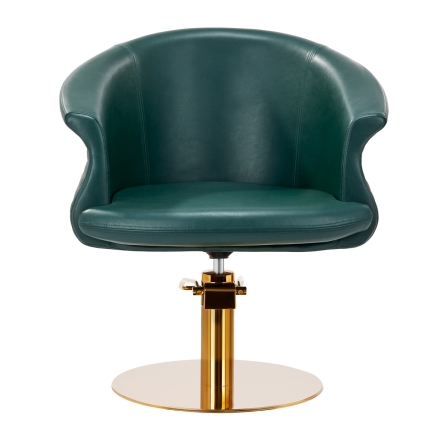 Gabbiano fotel fryzjerski Wersal złoto butelkowa zieleń - 3