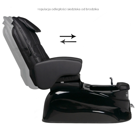 Fotel pedicure spa AS-122 czarny z funkcją masażu - 12
