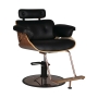 Gabbiano fotel fryzjerski Florencja orzech czarny - 2