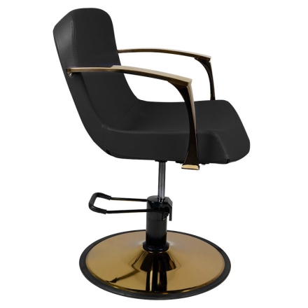 Gabbiano fotel do stylizacji złoty bolonia czarny - 3