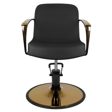 Gabbiano fotel do stylizacji złoty bolonia czarny - 4