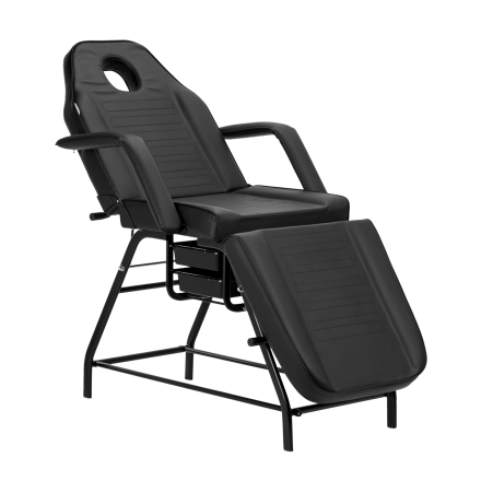 Fotel kosmetyczny 557A z kuwetami czarny - 3