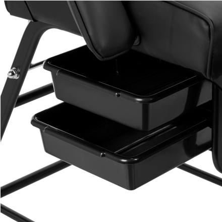 Fotel kosmetyczny 557A z kuwetami czarny - 9
