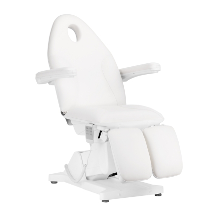 Fotel kosmetyczny elektryczny Sillon Basic pedi 3 siln. biały - 2