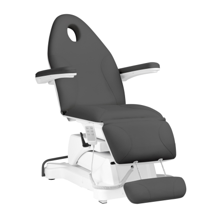 Fotel kosmetyczny elektryczny Sillon Basic pedi 3 siln. obrotowy szary - 3