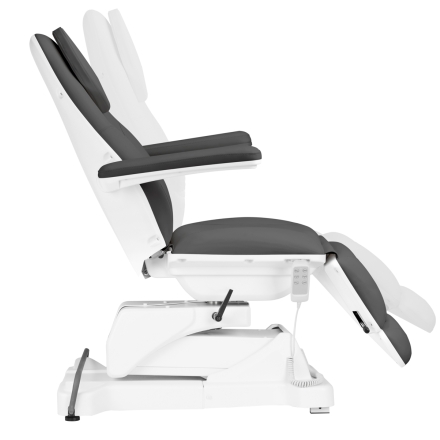 Fotel kosmetyczny elektryczny Sillon Basic pedi 3 siln. obrotowy szary - 4