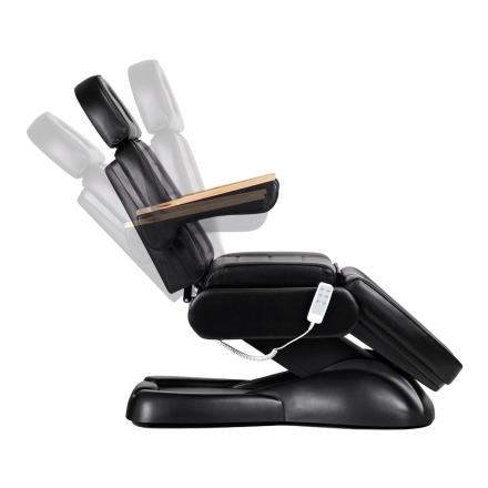 Fotel kosmetyczny elektryczny Lux 273b 3 silniki czarny - 3