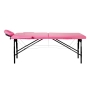 Stół składany do masażu drewniany Komfort Activ Fizjo 2 segmentowe róż czarne drewno - 3