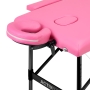 Stół składany do masażu aluminiowy komfort Activ Fizjo 2 segmentowe róż czarne aluminium - 5