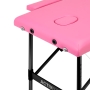 Stół składany do masażu aluminiowy komfort Activ Fizjo 2 segmentowe róż czarne aluminium - 6