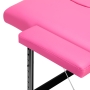 Stół składany do masażu aluminiowy komfort Activ Fizjo 2 segmentowe róż czarne aluminium - 8