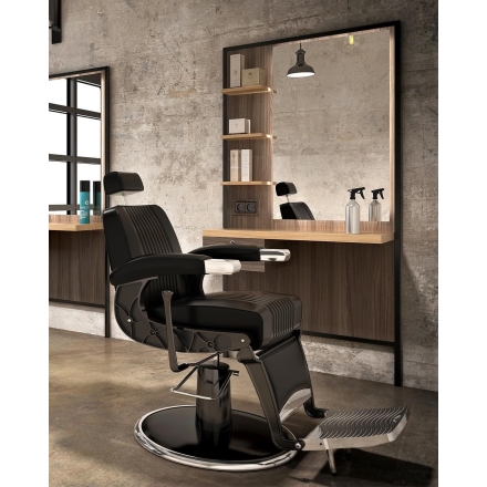 Fotel Barberski Hugo B Mirplay Czarny - 7