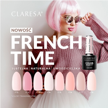 CLARESA Lakier hybrydowy French Time 1 -5g - 4