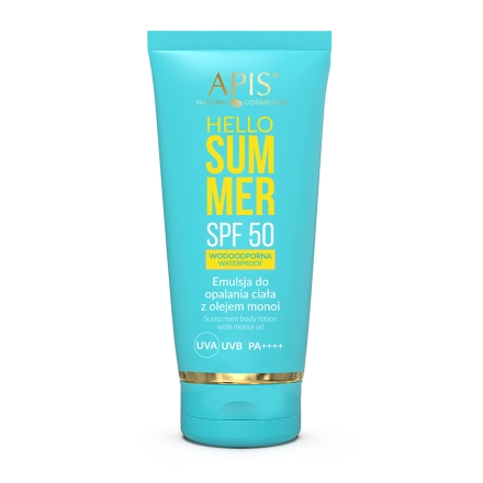 Apis hello summer spf 50 emulsja do opalania z olejem monoi 200 ml