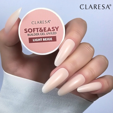 Claresa żel budujący Soft&Easy gel light beige 12g - 5