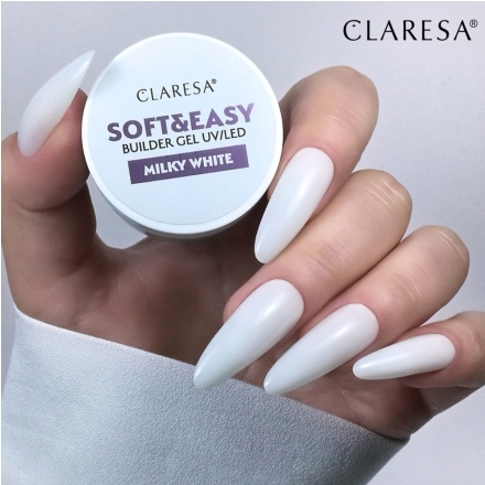 Claresa żel budujący Soft&Easy gel milk white 12g - 4