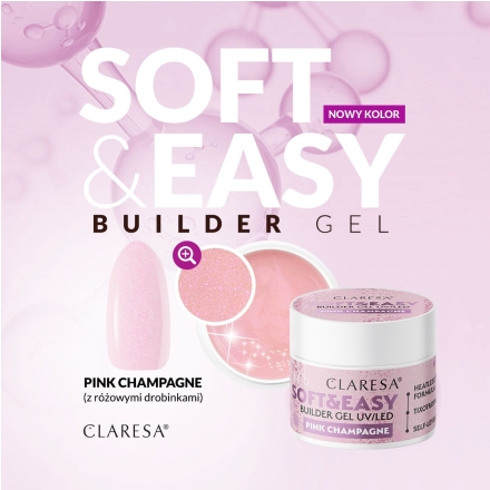 Claresa żel budujący Soft&Easy gel pink champagne 45g - 4