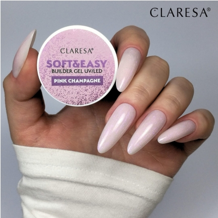 Claresa żel budujący Soft&Easy gel pink champagne 45g - 5