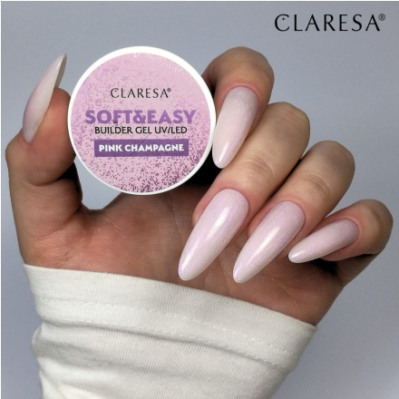 Claresa żel budujący Soft&Easy gel pink champagne 90g - 5