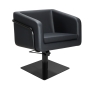 Fotel fryzjerski Egan Mirplay Czarny - podstawa czarny kwadrat - 2