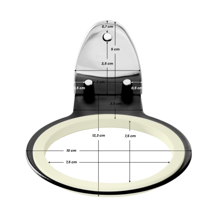 Uchwyt naścienny na suszarkę do włosów Q96 czarny - 4