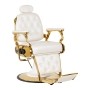 Gabbiano fotel barberski Francesco Gold biały - 2