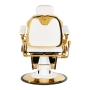 Gabbiano fotel barberski Francesco Gold biały - 4