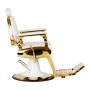 Gabbiano fotel barberski Francesco Gold biały - 5