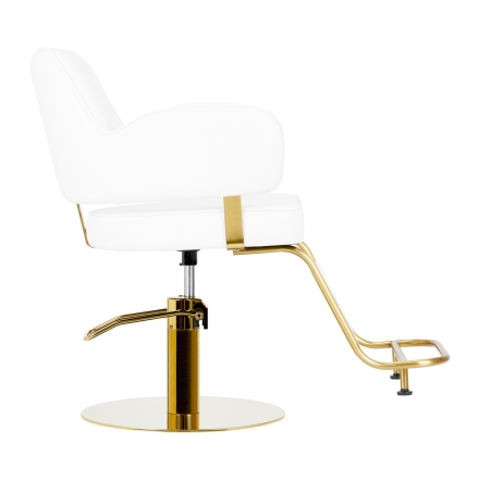 Gabbiano fotel fryzjerski Linz NQ złoto biały - 4