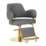 Gabbiano fotel fryzjerski Linz NQ złoto szary - 2