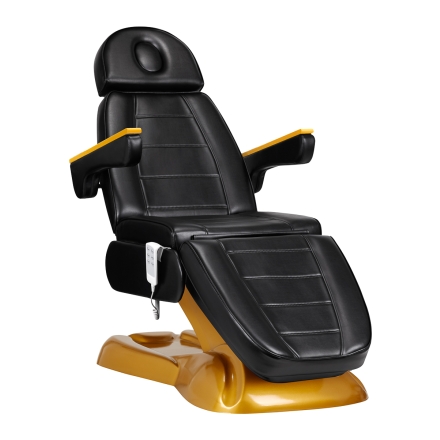 Fotel kosmetyczny elektryczny SILLON Lux Gold 273b 3 silniki czarny