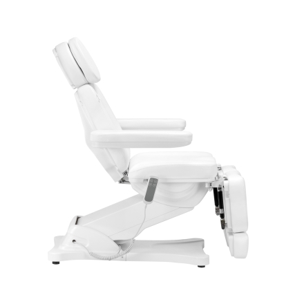 Elektryczny fotel kosmetyczny SILLON CLASSIC 2 silniki pedi biały - 4