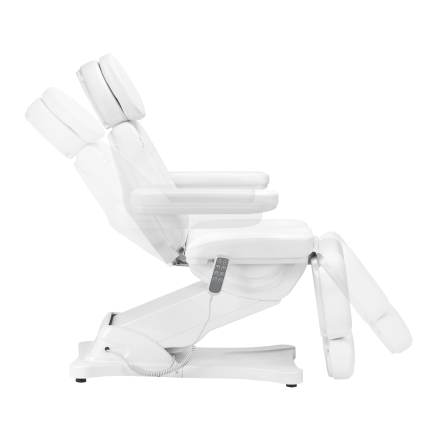 Elektryczny fotel kosmetyczny SILLON CLASSIC 4 silniki z kołyską biały - 5