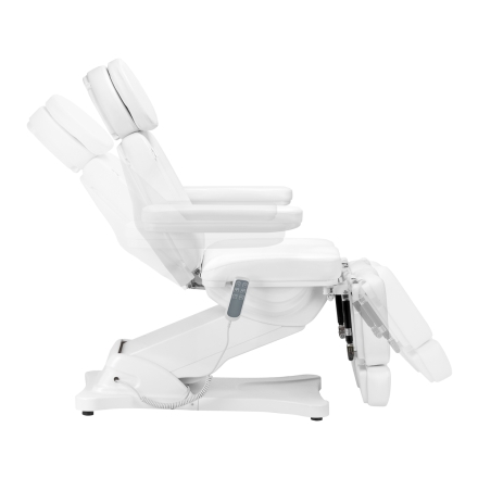 Elektryczny fotel kosmetyczny SILLON CLASSIC 3 silniki z kołyską pedi biały - 5